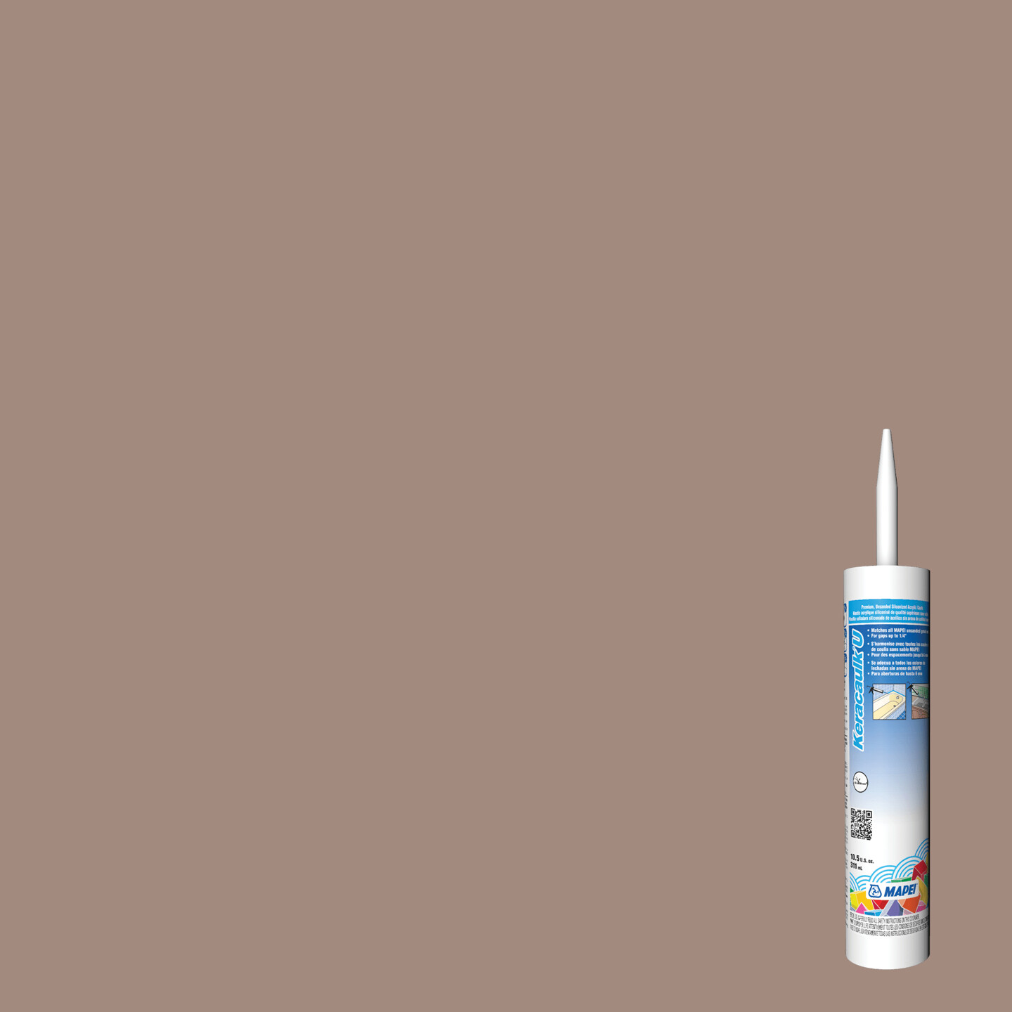 Keracaulk U Unsanded Siliconized Acrylic Caulk #5225 Dust Storm 311 mL