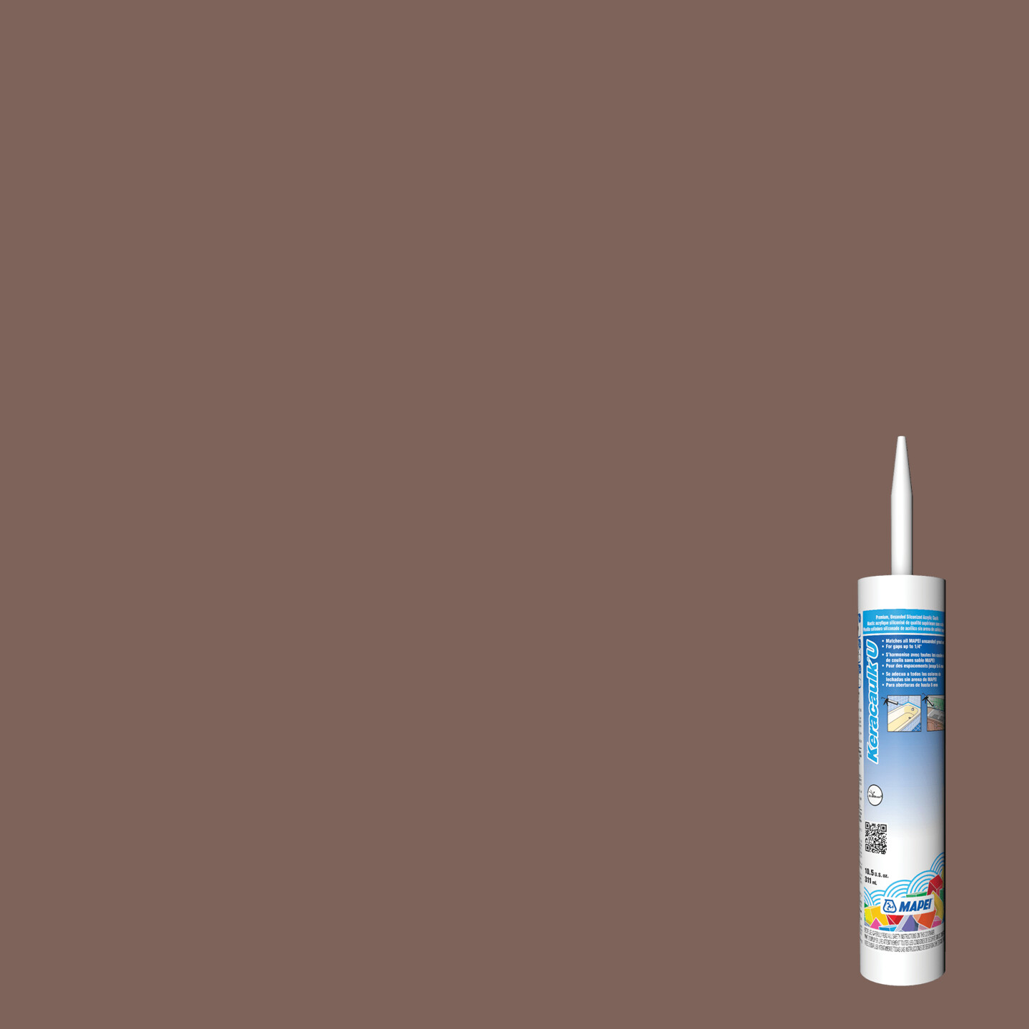Keracaulk U Unsanded Siliconized Acrylic Caulk #5226 Nutmeg 311 mL