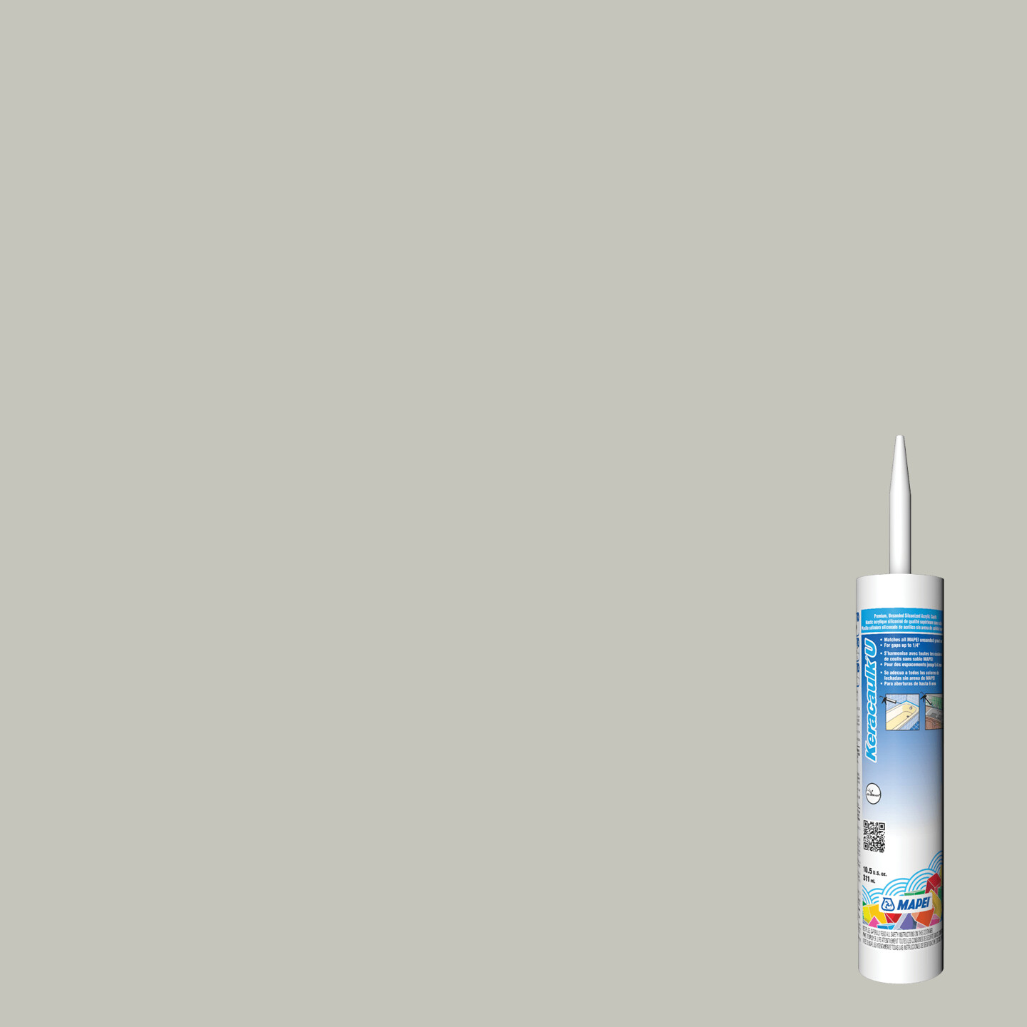 Keracaulk U Unsanded Siliconized Acrylic Caulk #5227 Castle Wall 311 mL