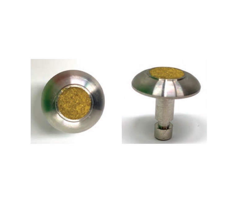 Advantage One Individual Domes Stainless Steel with Yellow Carborundum Center 7/8"
