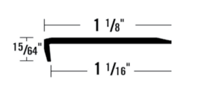 Countertop Edge Plain Facing TM 25 BA - 1 1/16" x 12'