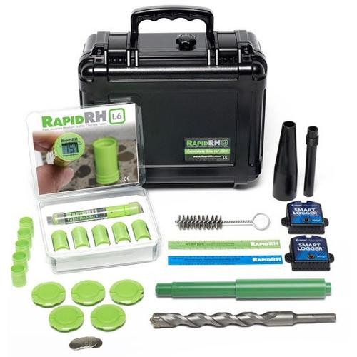 Concrete Moisture Test Starter Kit with Rapid RH L6 - Celsius