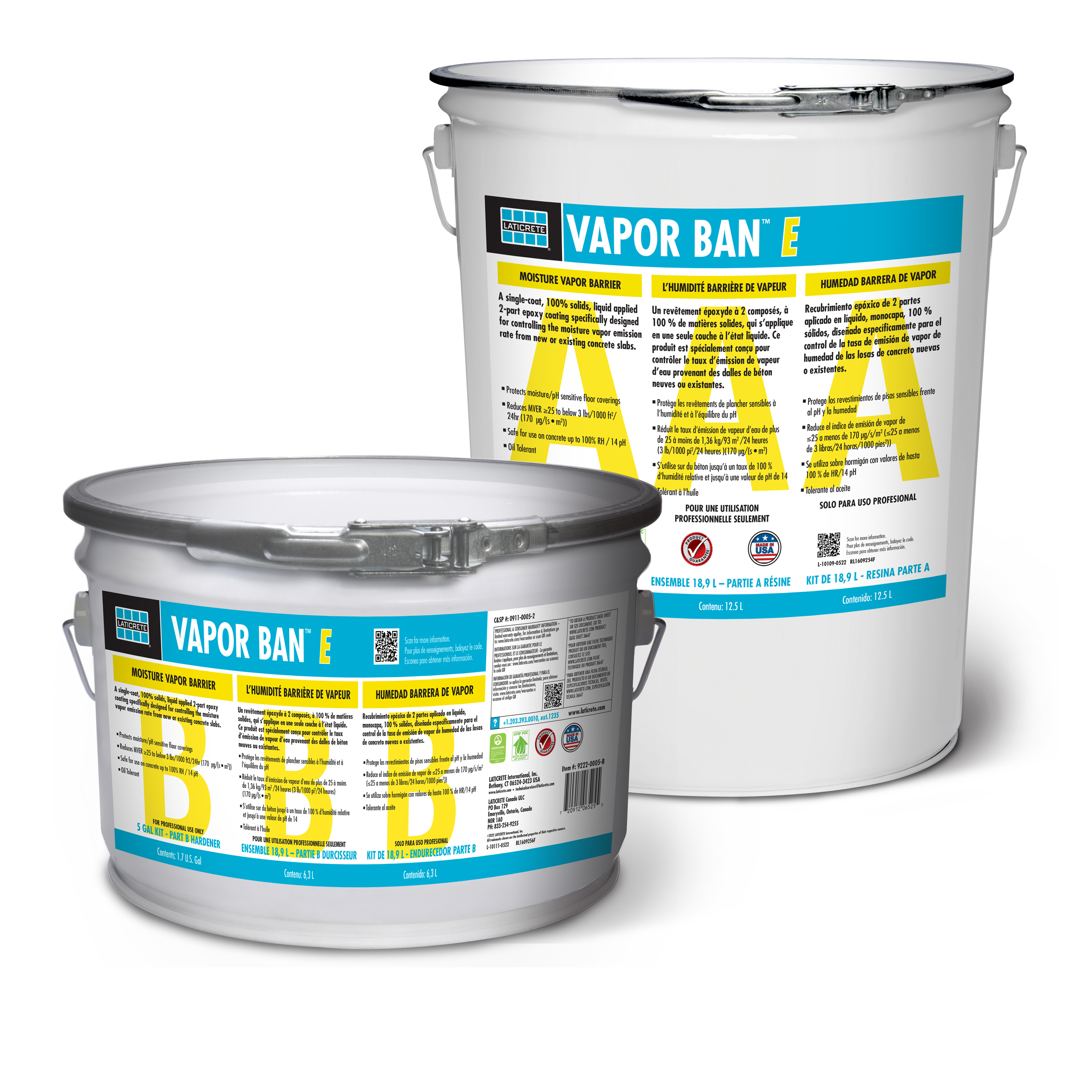 ポパイ　バーデンス Laticrete - Vapor Ban E Epoxy Coating Mini Kit Parts A & B 3 gal