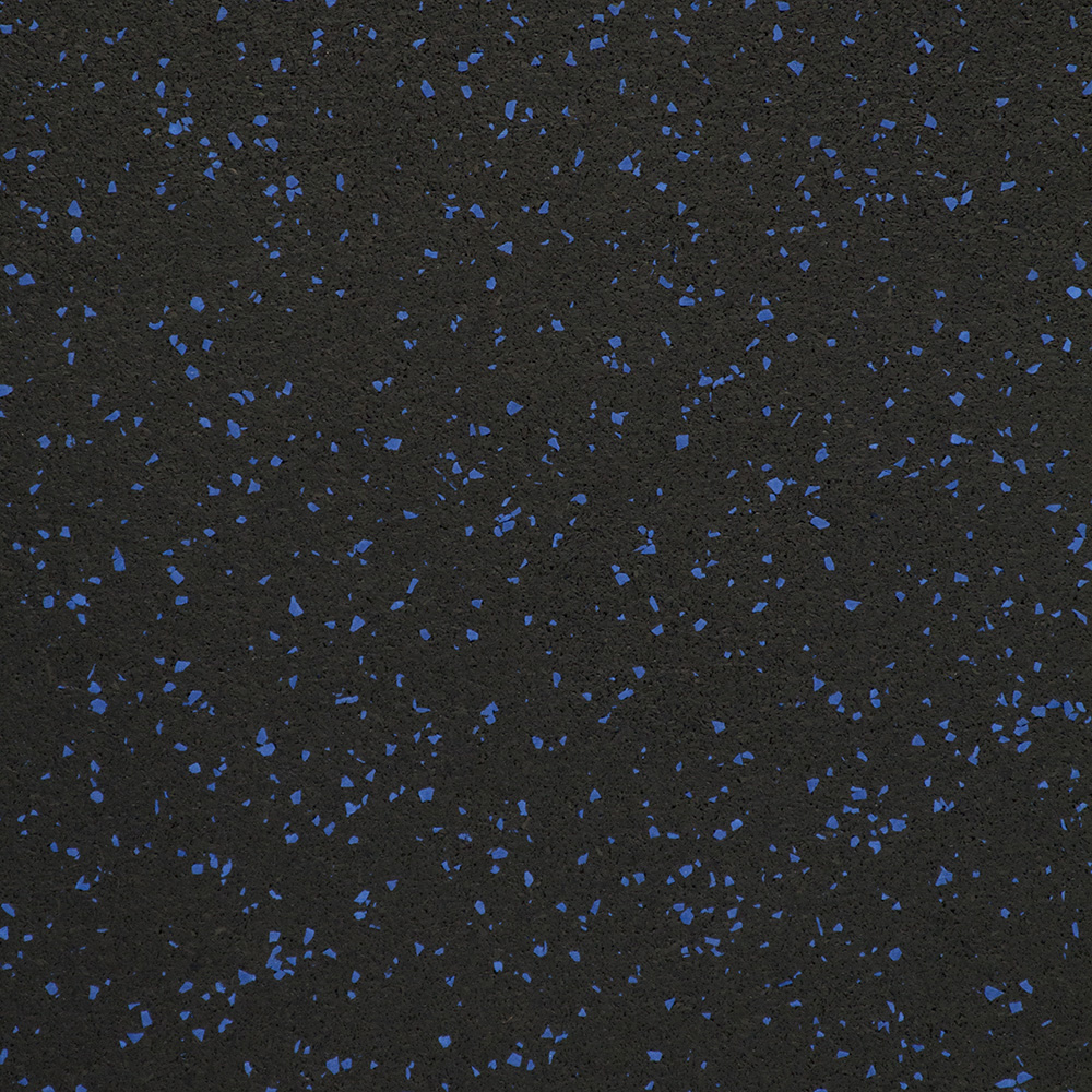 ROPPE Rubber Tiles Recoil Interlock #609 Cobalt 20% Chips 34-1/4