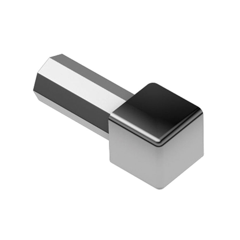 QUADEC In/Out Corner 90° Anodized Aluminum Polished Chrome 3/8" (10 mm)