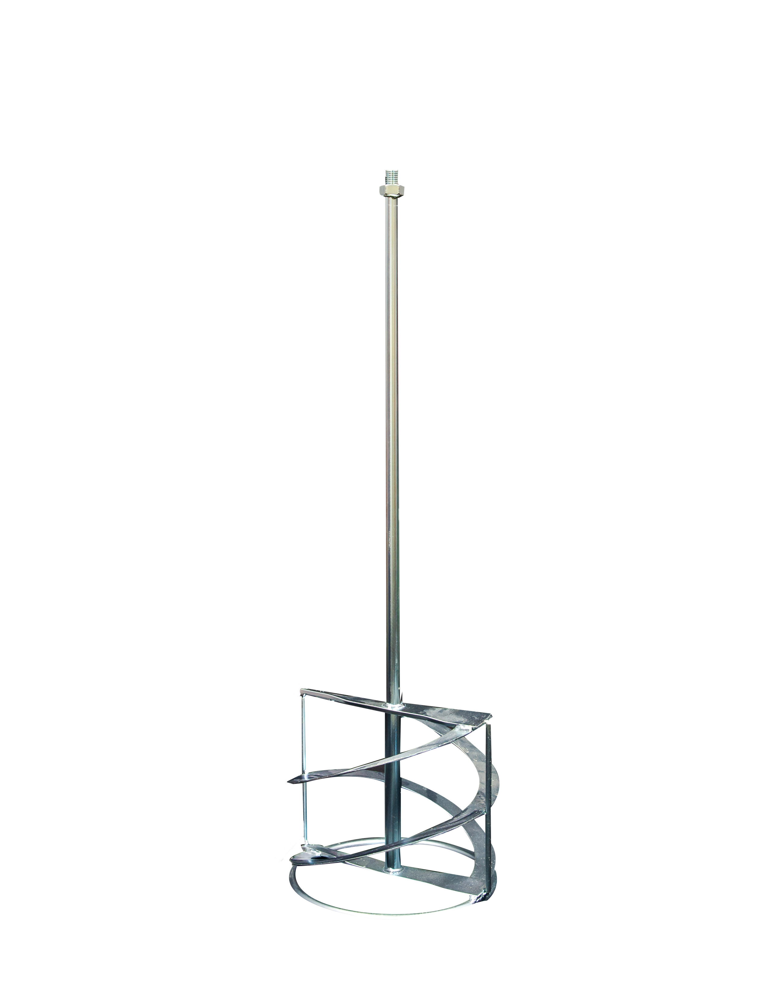 Standard Mixing Paddle Helix Half Batch Mega Hippo Shaft Zinc-plated Steel