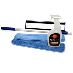 Kit complet de vadrouille avec bouteille de nettoyant 946 ml et pads de 16-1/2"