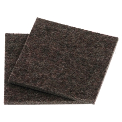 Industrial Strenght Adhesive Dark Felt Pads 3" x 3" (Pack of 2)