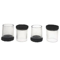 Clear Tube with White Felt 3/4" (Pack of 4)