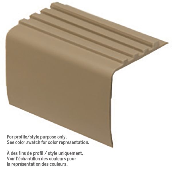 Vinyl Drop Butt Style Stair Nosing - Black #040 - 1 7/8" x 2" x 12'