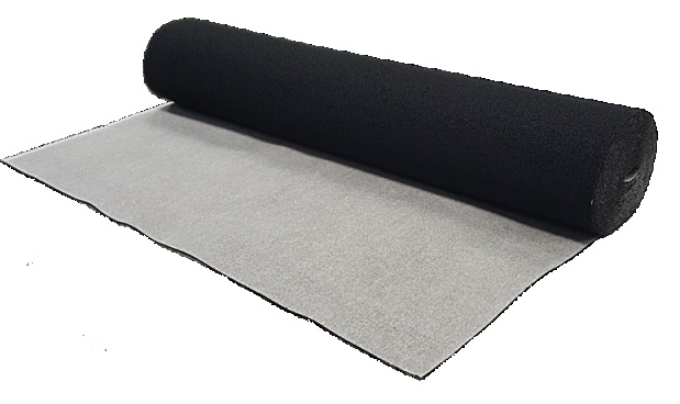 Rubber Undercushion Fusion Black 54" x 40' - 5 mm (20 sqyd)