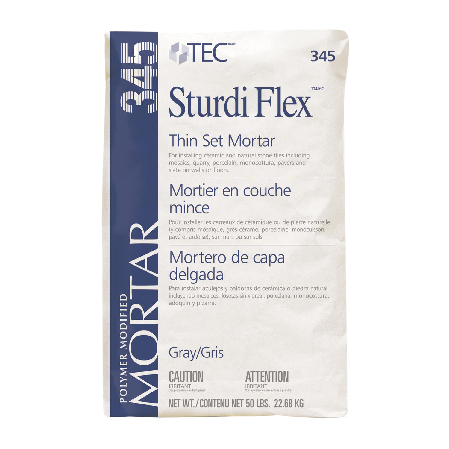 Mortier de maçonnerie Sturdi Flex Gris 22.68 kg