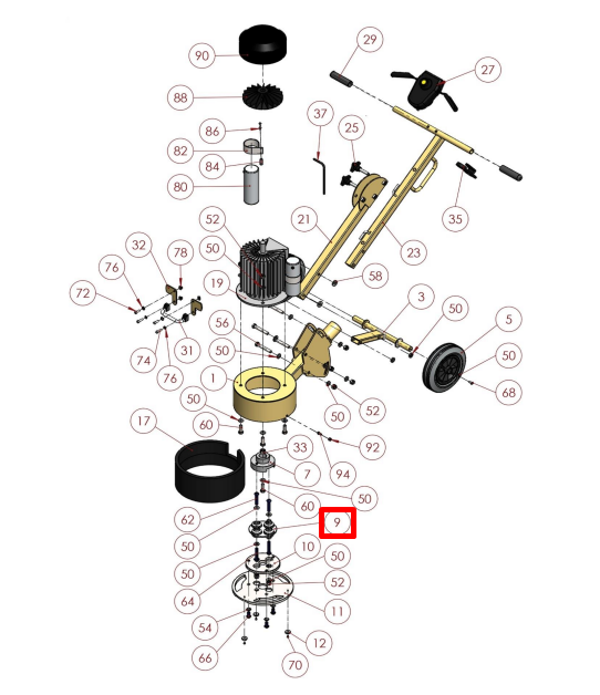 Drive Coupling Rubber for Alpha Floor Grinder