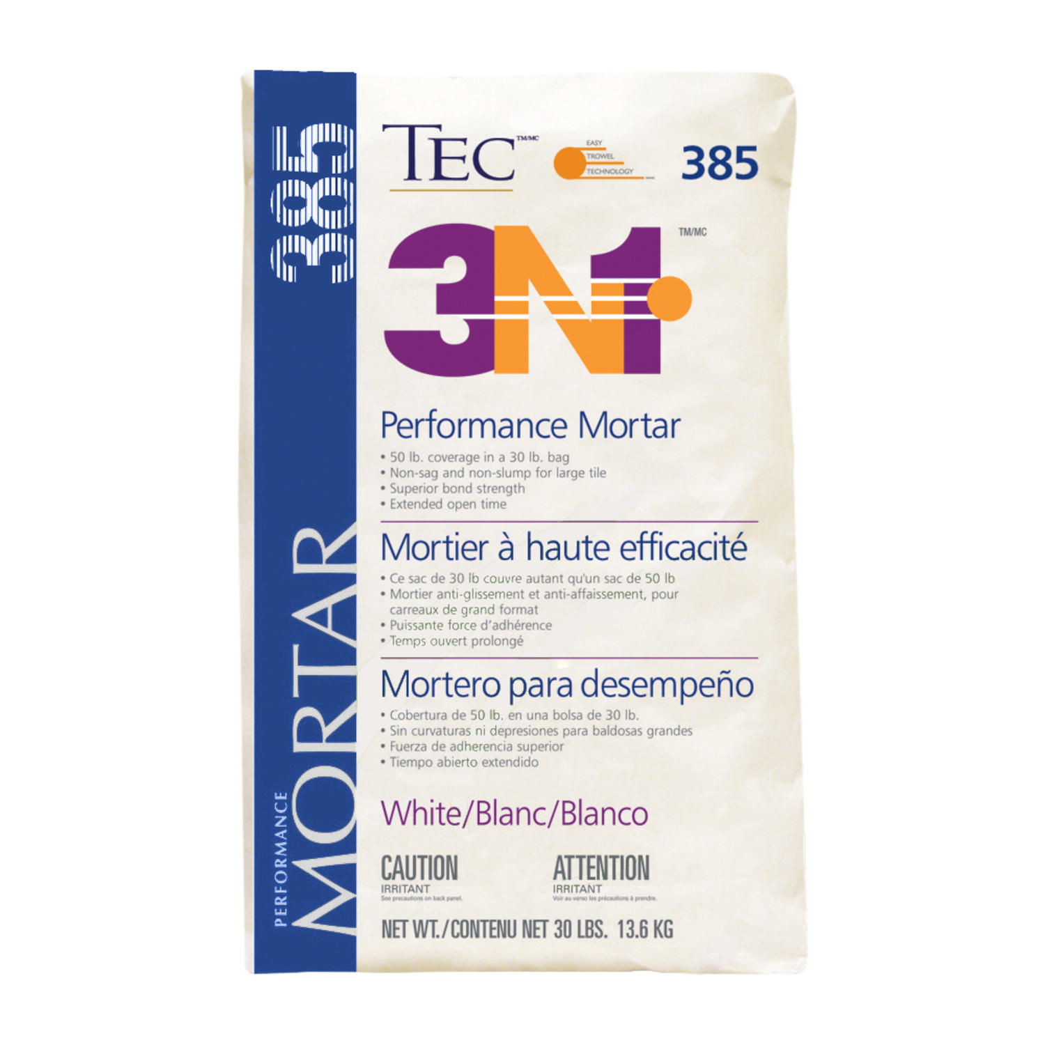 Large Format Tile Mortar 3N1 White 13.6 kg