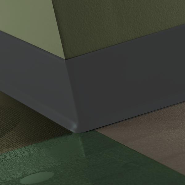 Outside Wall Base Corner 90° Duracove Thermoplastic Rubber (Type TP) TOELESS Duracove #40 Black - 4" (101.6 mm) (Pack of 25)