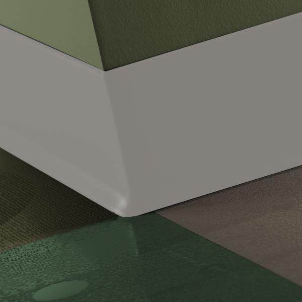 Inside Wall Base Corner 90° Duracove Thermoplastic Rubber (Type TP) TOE Duracove #55 Silver Grey - 4" (101 mm) (Pack of 25)