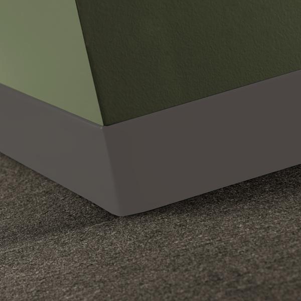 Outside Wall Base Corner 90° Duracove Thermoplastic Rubber (Type TP) TOE Duracove #TB1 Peppercorn - 4" (101.6 mm) (Pack of 25)