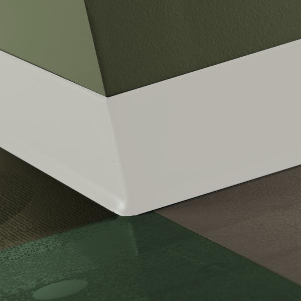 Outside Wall Base Corner 90° Duracove Thermoplastic Rubber (Type TP) TOE Duracove #460 Cotton - 6" (152 mm) (Pack of 25)