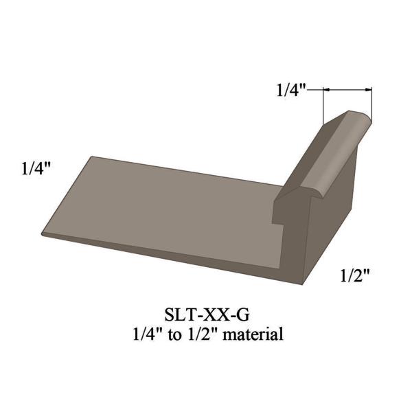 Vinyl Slim Line Transitions #49 Beige 1/4" to 1/2" material 1/4" x 12'