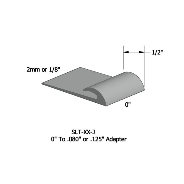 Vinyl Slim Line Transitions #21 Platinum 1/16" or 1/8" material to subfloor 1/2" x 12'