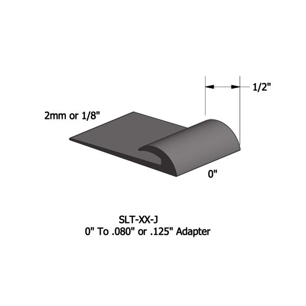 Vinyl Slim Line Transitions #47 Brown 1/16" or 1/8" material to subfloor 1/2" x 12'
