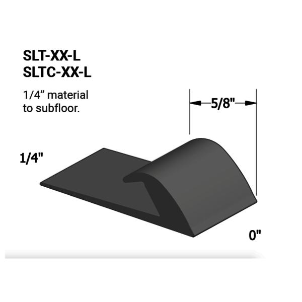 Vinyl Slim Line Transitions #63 Burnt Umber 1/4" material to subfloor 5/8" x 12'