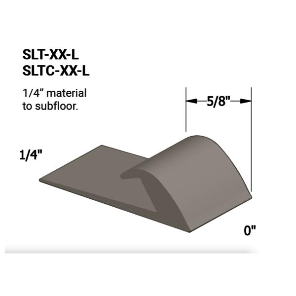 Vinyl Slim Line Transitions #31 Zephyr 1/4" material to subfloor 5/8" x 12'
