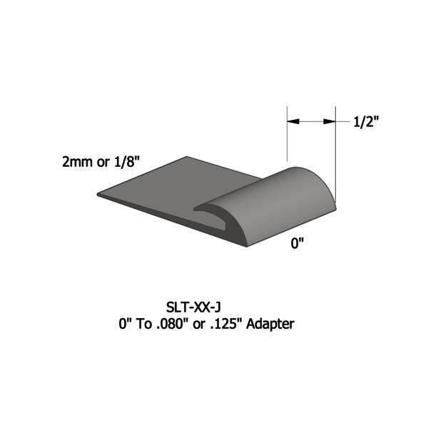 Vinyle Slim Line Transitions #29 Moon Rock 1/16" ou 1/8" material to subfloor avec contour edge 1/2" x 12'