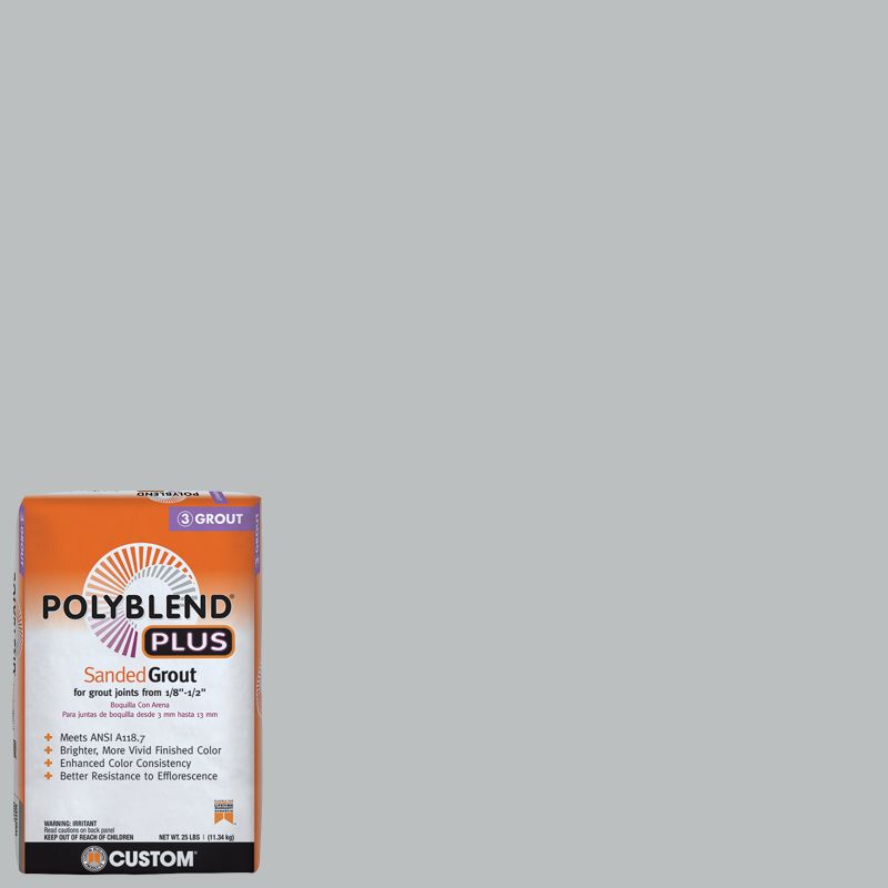 Custom Building Products Polyblend Plus #115 Platinum 25 lb. Sanded Grout