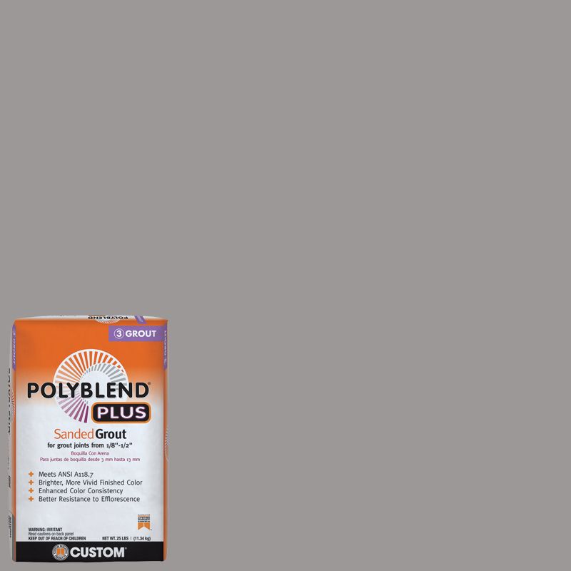 Sanded Grout PolyBlend Plus #165 Delorean Gray 25 lb