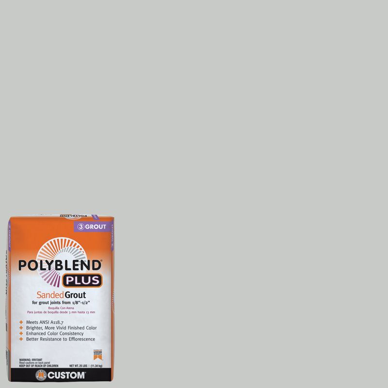 Custom Building Products Polyblend Plus #544 Rolling Fog 25 lb. Sanded Grout