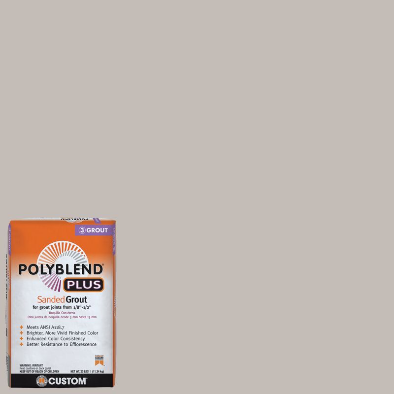 Custom Building Products Polyblend Plus #643 Warm Gray 25 lb. Sanded Grout