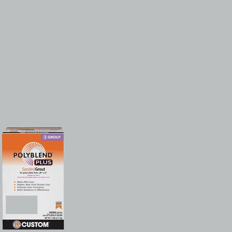 Custom Building Products Polyblend Plus #115 Platinum 25 lb. Sanded Grout