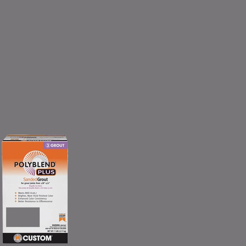 Custom Building Products Polyblend Plus #19 Pewter 25 lb. Sanded Grout