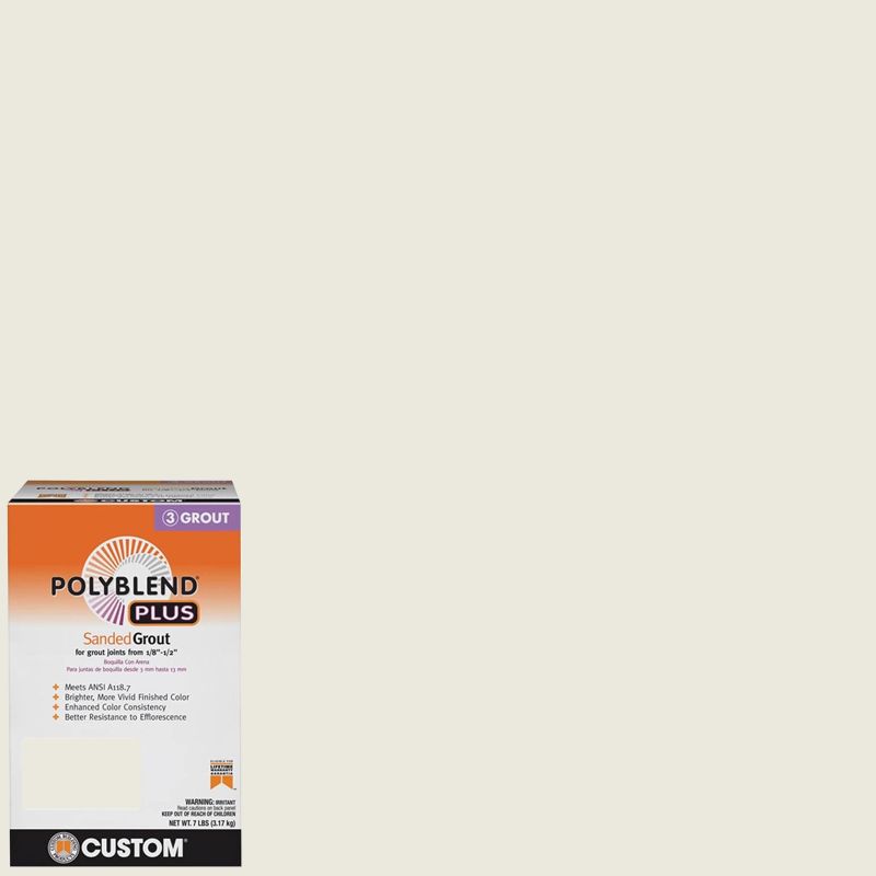 Custom Building Products Polyblend Plus #381 Bright White 1 lb. Unsanded Grout