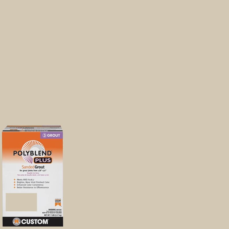 Custom Building Products Polyblend Plus #382 Bone 25 lb. Sanded Grout