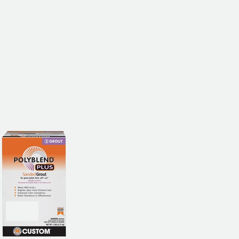Sanded Grout PolyBlend Plus #640 Arctic White 7 lb