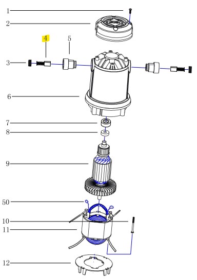 Carbon Brusher Set for Rubimix-9N 110V