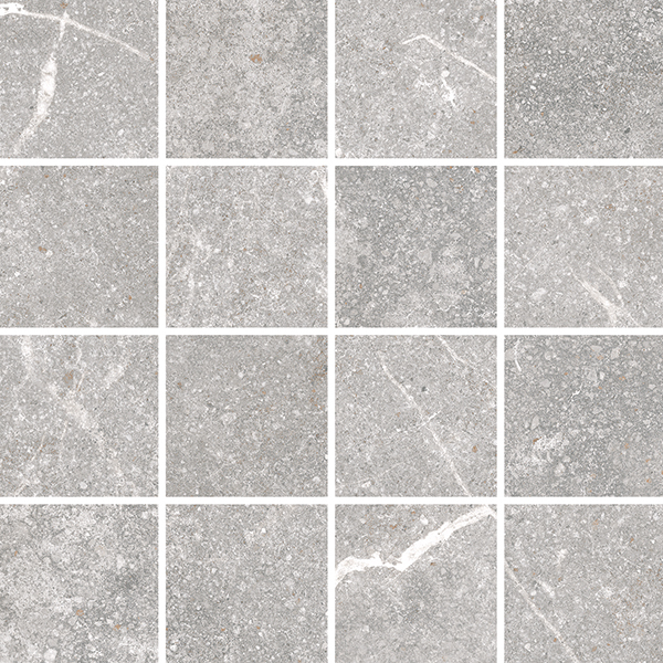 Mosaic Soapstone Silver Matte 12" x 12"