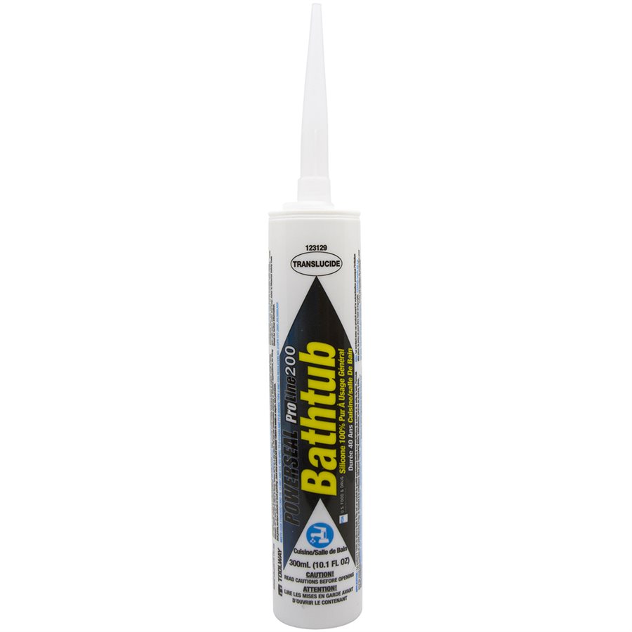Scellant Silicon 200 Pour Baignoires et Tuiles Translucide 300ml