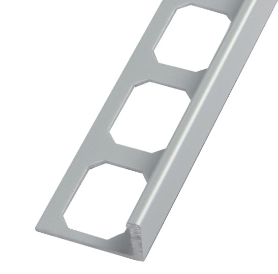 L-Shape Edge 3/8 in. Brushed Chrome Profile L-Shape Edge 3/8 in. Brushed Chrome Profile