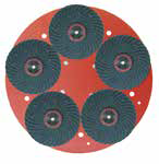 Blade with Five Abrasive Flap Discs Silicon Carbide 16 Grit for Ipertitina 19-1/4"
