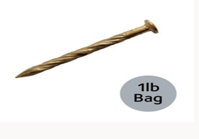 Halex Drive Screw Wood Flooring Nails 1 1/4" Gold - 1 lb bags