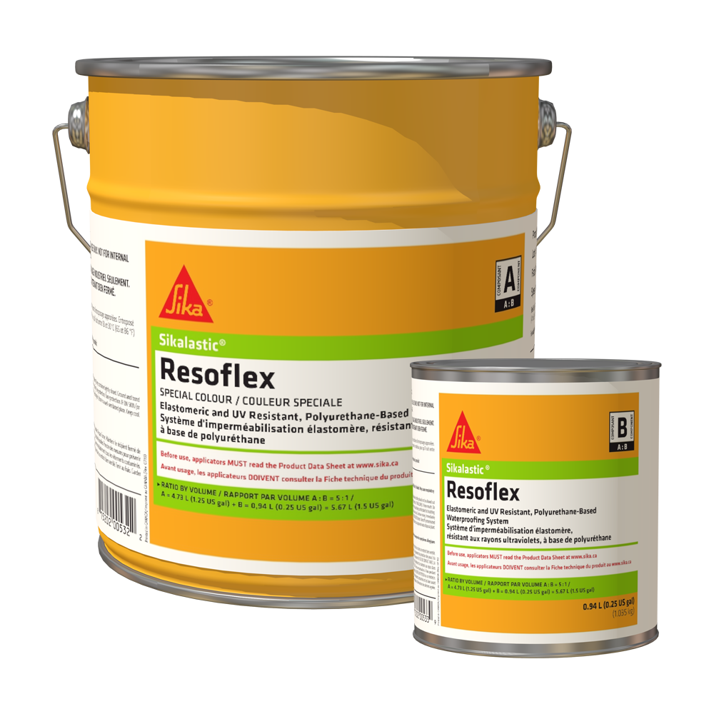 Polyurea Coating Sikalastic Resoflex RAL 7046 Telegrey Part A + B - 1.5 gal