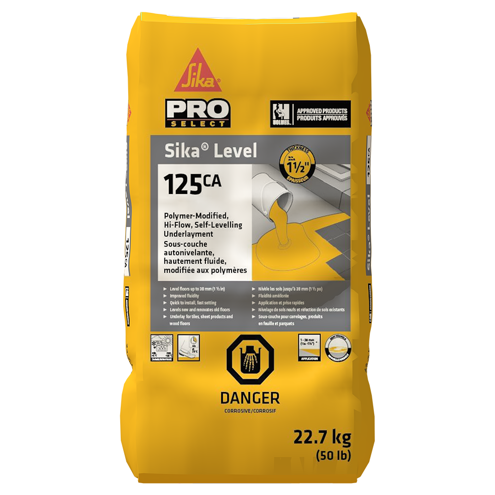 Sous-couche autonivelante Sika Level 125 hautement fluide & modifié au polymère 22.7 kg