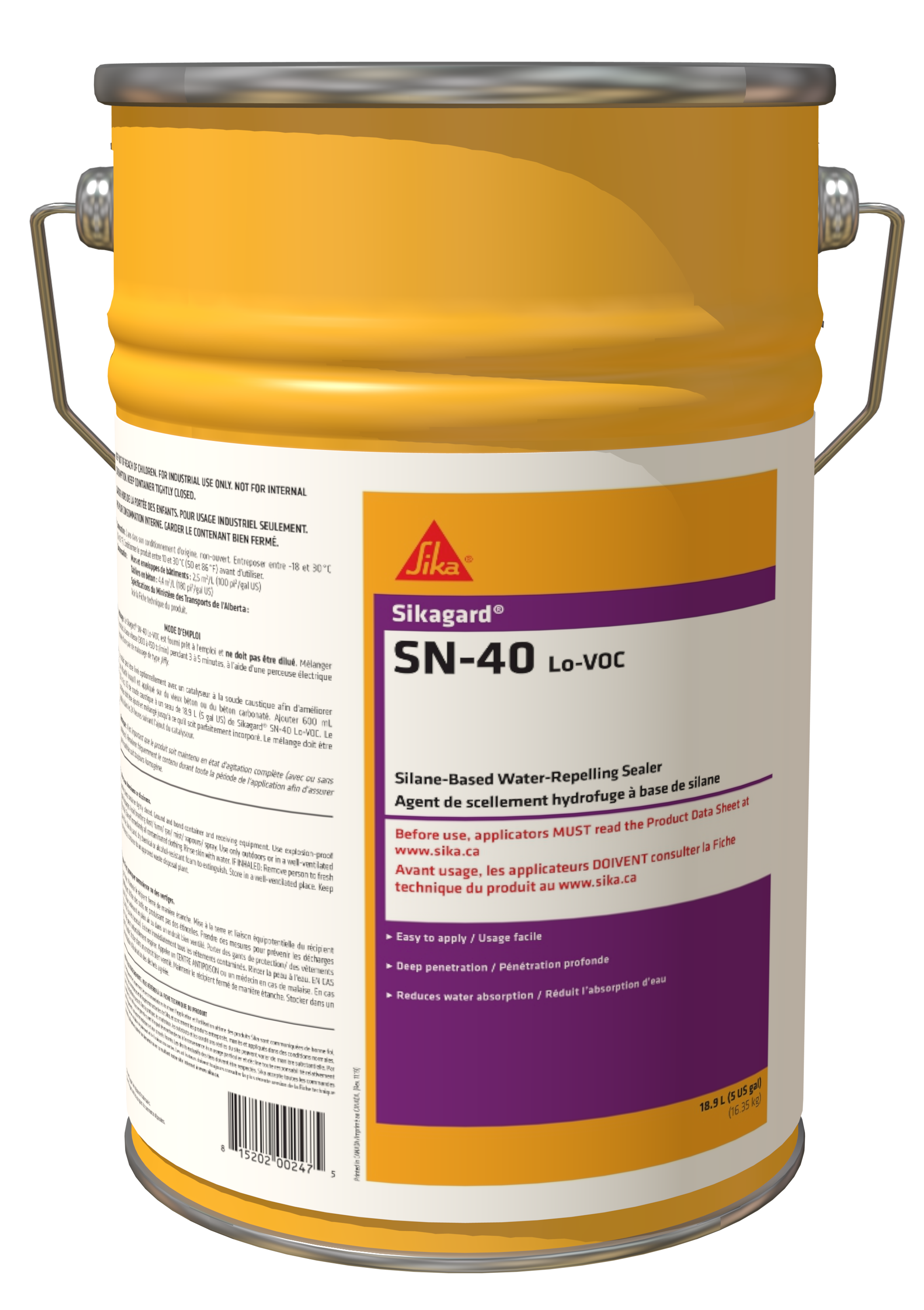 Sikagard Sn-40 Lo-Voc Water-repelling Sealer 18.9 L