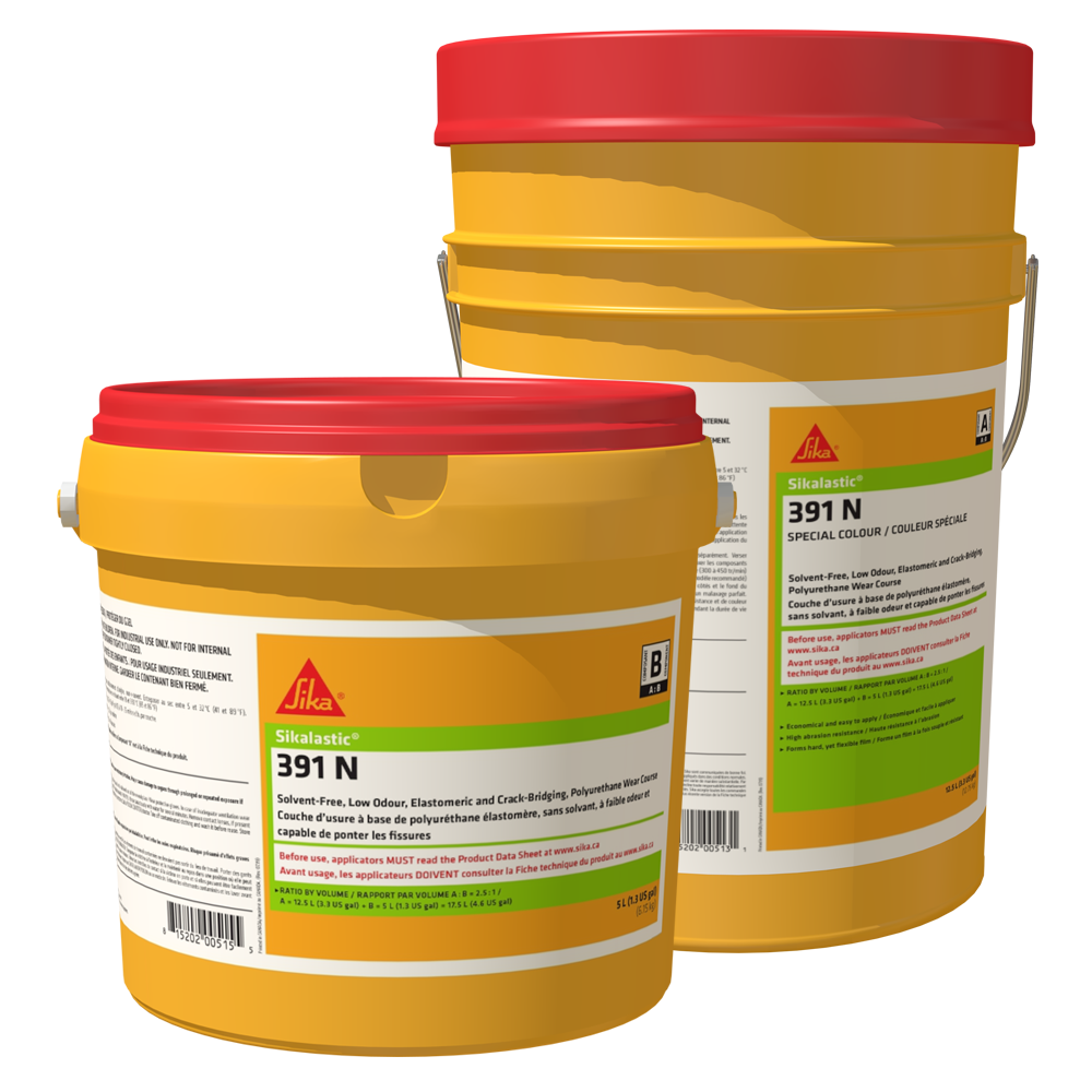 Polyurea Coating Sikalastic-391 N RAL 7012 Basalt Grey Part A + B - 17.5 L