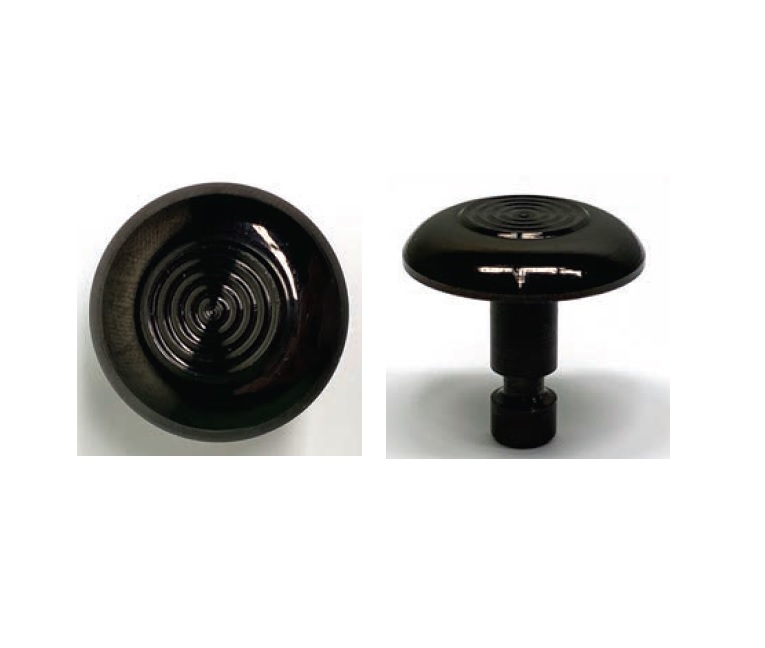 Advantage One Individual Domes Concentric Rings Stainless Steel PVD Coated Black 7/8"