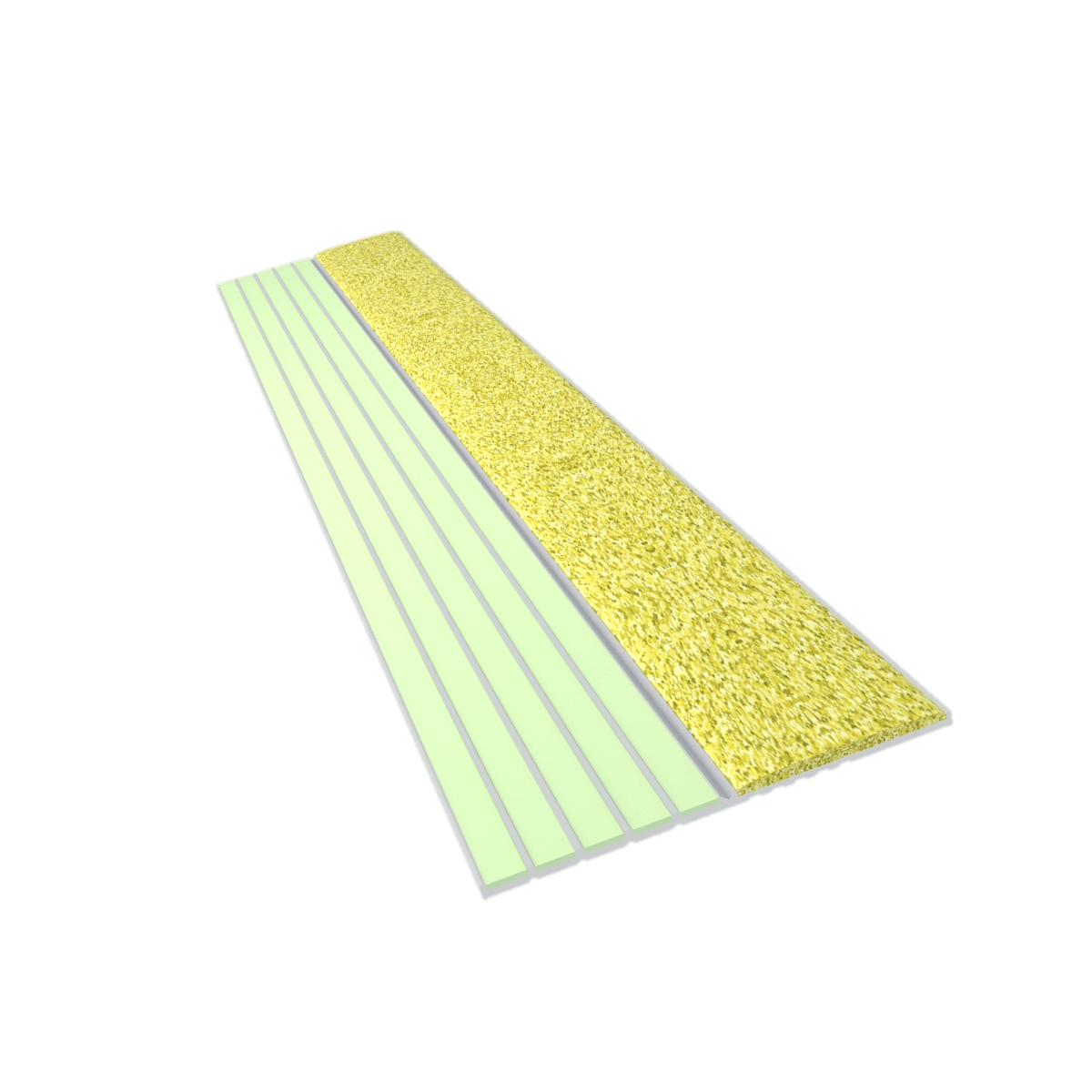 Ecoglo E40 Photoluminescent Step Edge Contrast Strip with Yellow Anti-Slip Strip 2" (Sold in Linear Feet)