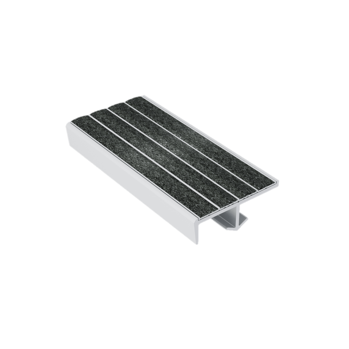 Ecoglo S2-N30 Cast in Place Stair Nosing with Black Anti-Slip Strips 2.2" (Sold in Linear Feet)